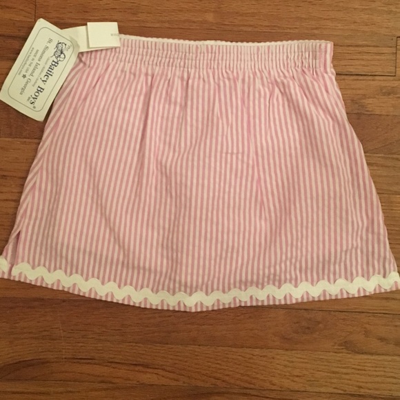 Bailey Boys Pink Stripe Seersucker Skirt - Size 4 - Picture 4 of 7